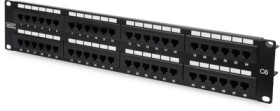 Patch panel, LSA, (W x H x D) 482 x 44 x 109 mm, black, DN-91648U