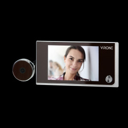 Elektroniczny wizjer do drzwi LCD 3 5" szerokokątny obiektyw bateryjny srebrny DV-1