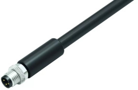Sensor actuator cable, M8-cable plug, straight to open end, 8 pole, 2 m, PUR, black, 1.5 A, 77 3505 0000 50708-0200