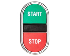 Przycisk sterowniczy dwuklawiszowy kryty z samoczynnym powrotem zielony/czerwony bez adaptera START-STOP LPCB7133