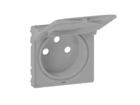 VALENA LIFE Plakietka gniazda z uziemieniem ip21 aluminium 754862 LEGRAND