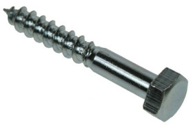 Wkręt, Powlekane jasnym cynkiem, Stalowe, 10mm x 140mm, Stal utwardzana