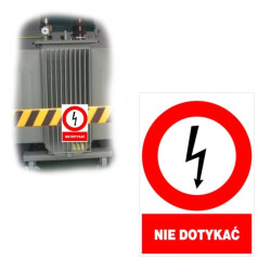 Tabliczka Elektryczna Tablica Znak Zakazu NIE DOTYKAĆ 148x210mm ZEZ/A-5