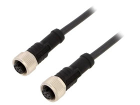 M12A08FL12AFLSBA05 Kabel do czujników/automatyki 8PIN M12-M12 0,5m wtyk wtyk