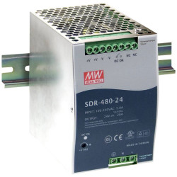Mean Well SDR-480-48 rail PSU 48V 10A 480W DIN rail mount universal input