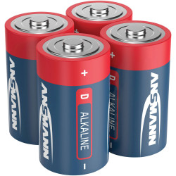 Ansmann 5015581 Red-Line D Battery 1.5V 4 pieces Long-Lasting Energy