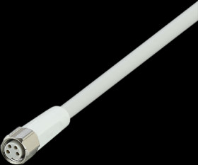 Sensor actuator cable, M8 cable socket, straight, A to open end, 4 pole, 15 m, mPPE, gray, 3 A, EVF274