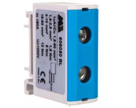 Złączka szynowa 1-torowa 1,5-50mm2 szaro-niebieska EURO OTL 50 1xAl/Cu 606050 BL 606050BL