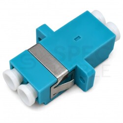 Adapter światłowodowy MM LC/UPC-LC/UPC duplex OM3 aqua NEKU
