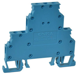 Złączka uniwersalna śrubowa 2-poziomowa MRK-C 2,5mm2 niebieska, T0-1615-1010335