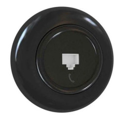 Premiumlux RETROLINE Gniazdo telefoniczne 1 x RJ11 z ramką czarne