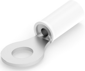 Insulated ring cable lug, 1.04 mm², AWG 16, 6.73 mm, M6, natural, 53984-1