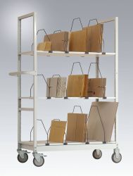 Manuflex AS1402.3003 Wózek kartonowy stal malowany proszkowo Maksymalne obciążenie: 250 kg rubinowy czerwony