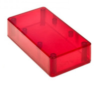 Z-76-cz Obudowa z tworzywa Z76cz wymiary: 109.8x59.8x28.1mm - pełna - półprzeźroczysta, czerwona - ABS