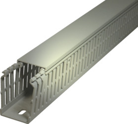 Wiring duct, (L x W x H) 2000 x 80 x 40 mm, PVC, gray, 08390144013