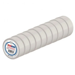 Taśma izolacyjna elektroizolacyjna PVC 19mmx9m biała HOROZ 10szt.