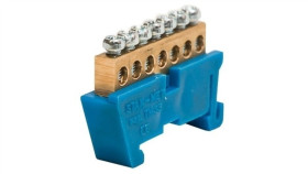 Listwa Zaciskowa Zerowa 7X10mm2 Niebieska Th 35-7/N