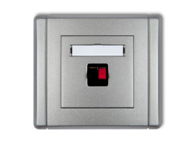 FLEXI Gniazdo głośnikowe pojedyncze srebrny metalik 7FGG-1 KARLIK