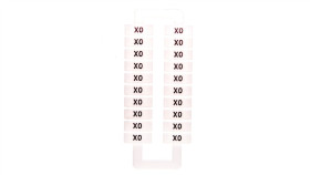 Oznacznik Do Złączek Euro 2,5-70Mm2 /X0/ 43192 (/1 Blister=20 Szt/