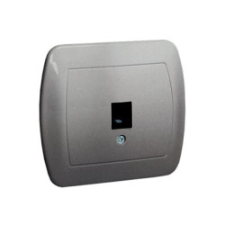 Simon Akord Gniazdo telefoniczne pojedyncze RJ11 aluminiowy AT1E/26