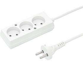 Przedłużacz sieciowy 3 gnizadowy 2x1mm2 10A 2300W 3m