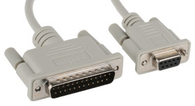 Kabel szeregowy, długość 1.8m, złącze A: 25-stykowe D-sub, złącze B: 9-stykowe D-sub