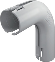 Fitting pipe bend, 90°, (L x H) 91 x 28 mm, head Ø 23 mm, PP, light gray, for M25, 2154056