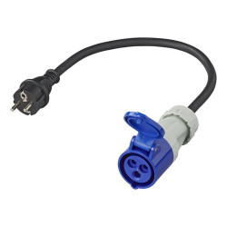 Adapter CEE gniazdo na wtyk 230V 16A IP44 na kablu do kampera