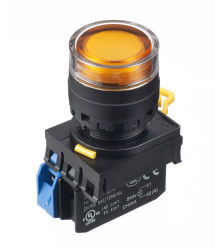 Kompletny układ przycisku SPST średnica wycięcia 22mm, montaż panelowy Idec