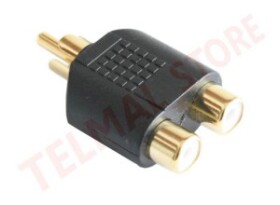 Adapter wtyk RCA - gniazdo 2x RCA chinch
