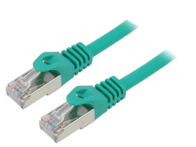 PP6A-LSZHCU-G-30M Patch cord S/FTP 6a drut Cu LSZH zielony 30m 27AWG