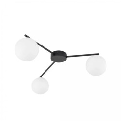 Lampa sufitowa ELTON czarna z szklanymi mlecznymi kloszami na G9 10261 TK Lighting