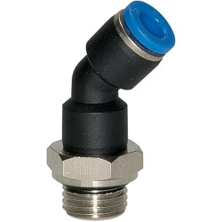 Push-in fitting, L 33.8 mm, 10 bar, plastic/brass, nickel-plated, for hose, 109237