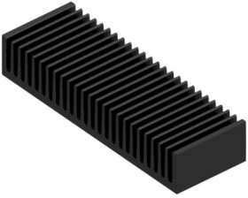 Extruded heatsink, (L x W x H) 50 x 150 x 27 mm, 1.8 to 1.15 K/W, black anodized, 10021611