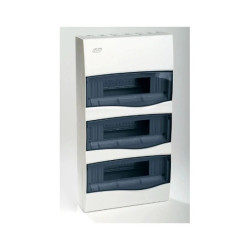 IP40 Rozdzielnica modułowa 3x12 COMBI natynkowa (drzwi transparentne) PE+N