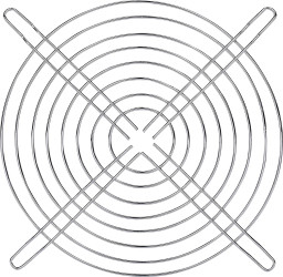 TRU COMPONENTS TC-MG172 Metalowa kratka wentylatora TRU COMPONENTS TC-MG172, TC-13375932, (S x W) 172 mm x 172 mm