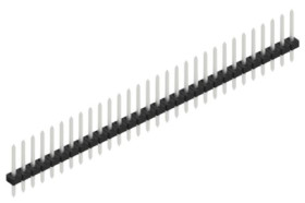 Pin header, 30 pole, pitch 2 mm, straight, black, SLY110430Z