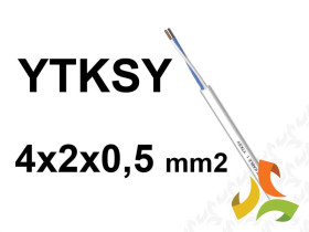 Kabel telekomunikacyjny YTKSY 4x2x0,50 stacyjny (krążki 100m) KAB10000669 ZAMEL