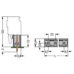 WAGO 231-267/001-000 Male Solder Pins 7P Pitch 7.5mm