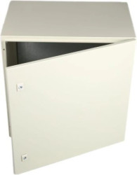 Szafka ścienna rozdzielcza RAL 7032, materiał: Stal, IP66, 600 x 600 x 400mm, RS PRO