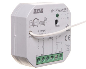 FiHome Radio Sterownik PWM dwukanałowy niskiego napięcia z dwukanałowym nadajnikiem rH-PWM2S2