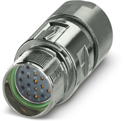 Jack, 19 pole, crimp connection, standard/ONECLICK quick locking system, straight, 1629100