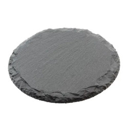 Rough Cut Laser Engraving Slate Round Coasters 4 Pack