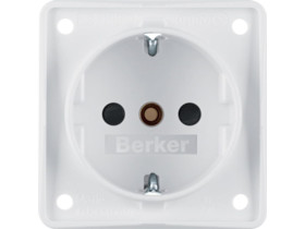 Integro Flow Gniazdo schuko z podwyższoną ochroną styków biały 941952502 HAGER