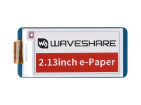Waveshare 2.13inch E-Paper HAT (B), 250x122, Red/Black/White, SPI Interface