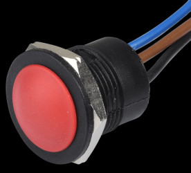 IAR5F1600 IA push-button switch, 16 mm, flat profile, NC/NO, red