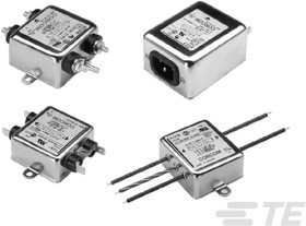 Filtr RFI 5A 1-fazowy 250 V AC 50/60Hz TE Connectivity Montaż kołnierzowy