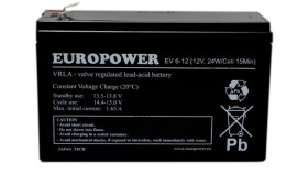Europower Akumulator 12V Ev 6Ah Żywotność: 6-9 Lat (O Zwiększonej Pojemności)