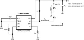 42-V 60-W common Anode Capable constant current buck LED driver Requires No Ext. current sensing Res