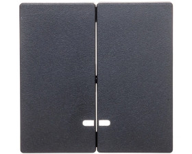 Merten System M Klawisz podwójny z podświetleniem antracyt MTN3420-0414